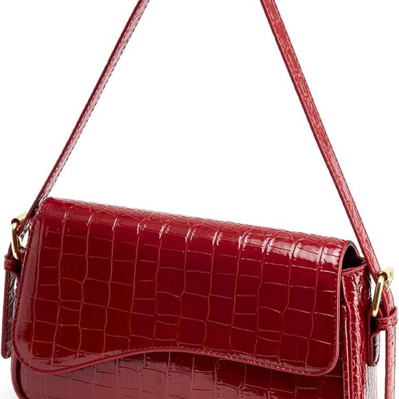 Women Small Shoulder Bag Purse Tote Clutch Crossbody Zipper PU Leather - Picture 2 of 6